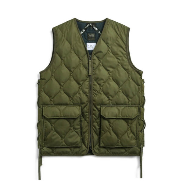 TAION Military Lace Up Vest - Dark Olive