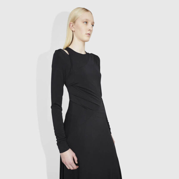 WOOD-WOOD-Erica-Wrap-Dress-Black