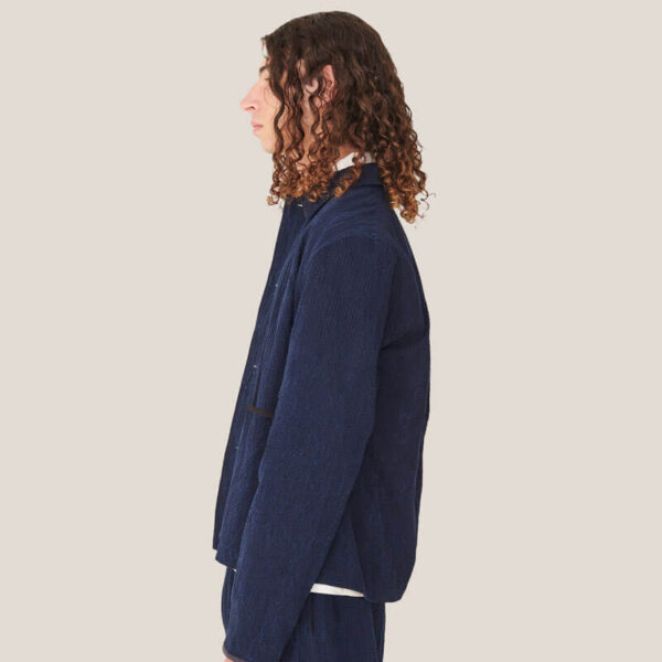 Groundhog Seersucker Jacket - Indigo