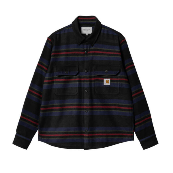 CARHARTT-Oregon-Shirt-Jac-Starco-Stripe-Black