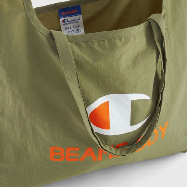 BEAMS BOY for CHAMPION Medium Bag - Khaki