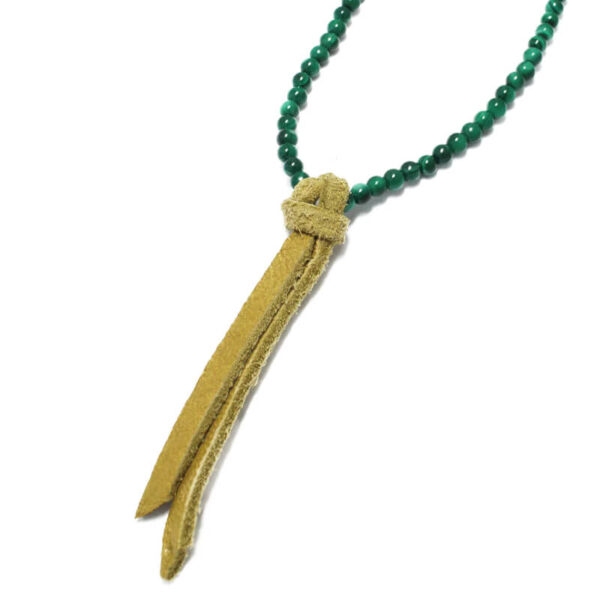 MIKIA 4mm Stone Bandana Necklace - Malachite