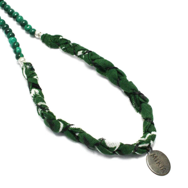 MIKIA 4mm Stone Bandana Necklace - Malachite