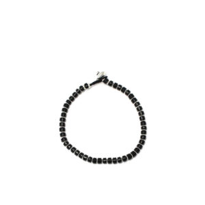 MIKIA Heishi Jet Bracelet - Silver