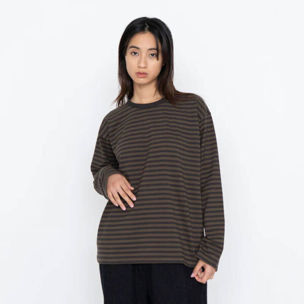 NANAMICA-Coolmax-St-Jersey-LS-Tee-Brown-Charcoal