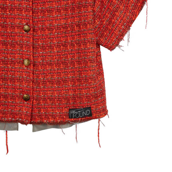 2-Ways Fancy Tweed Top - Orange