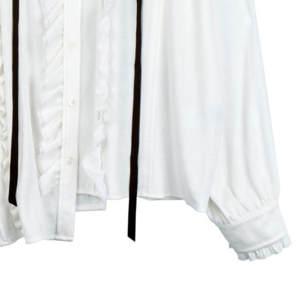 STAND ALONE Asymmetrical Terry Shirt - White