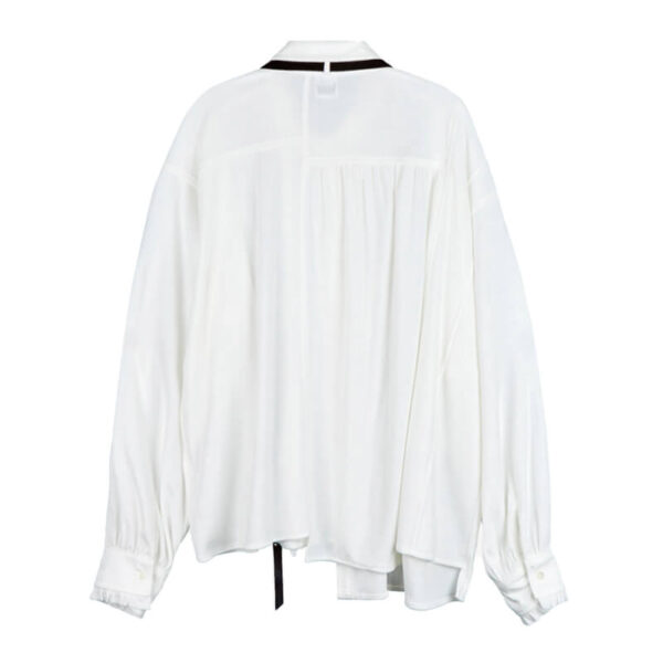 STAND ALONE Asymmetrical Terry Shirt - White