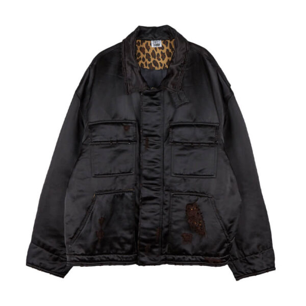 STAND ALONE Distressed Cargo Jacket - Black