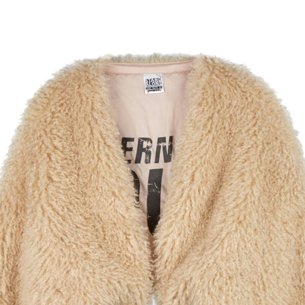 STAND ALONE Eco Fur Bolero Jacket - Beige