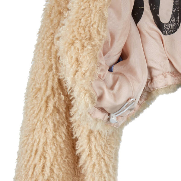 STAND ALONE Eco Fur Bolero Jacket - Beige