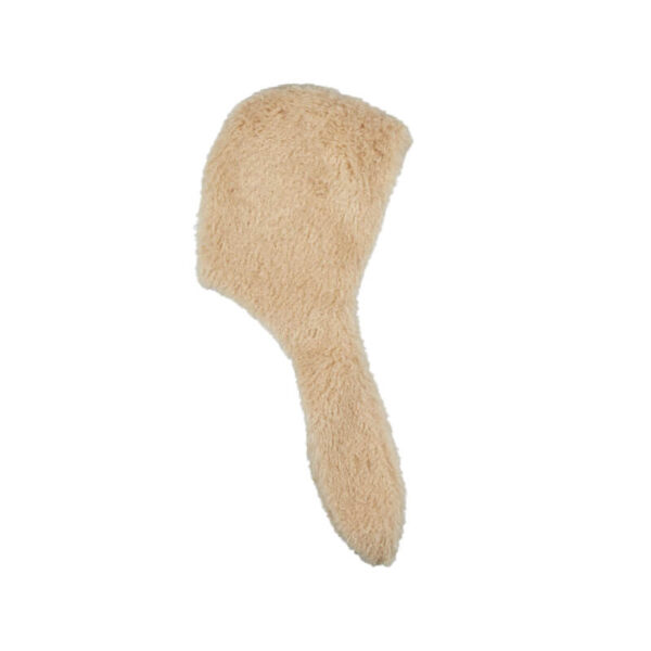 STAND ALONE Eco Fur Tie Hoodie - Beige