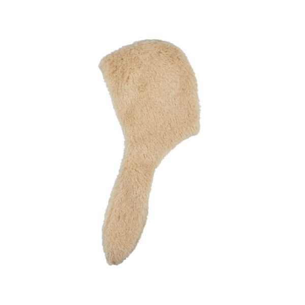 STAND ALONE Eco Fur Tie Hoodie - Beige