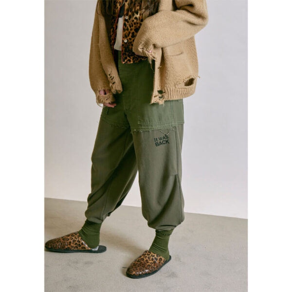 STAND ALONE Half Fatigue Sweatpant - Khaki