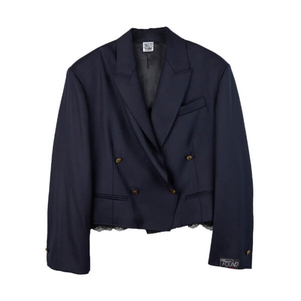 STAND ALONE Raw Edge Jacket Navy1