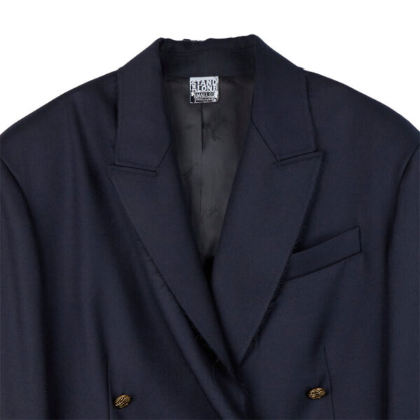 STAND ALONE Raw Edge Jacket Navy2