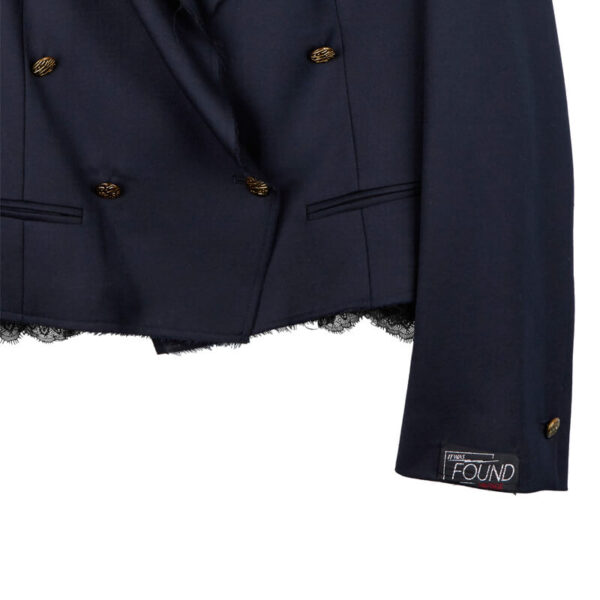 STAND ALONE Raw Edge Jacket Navy3