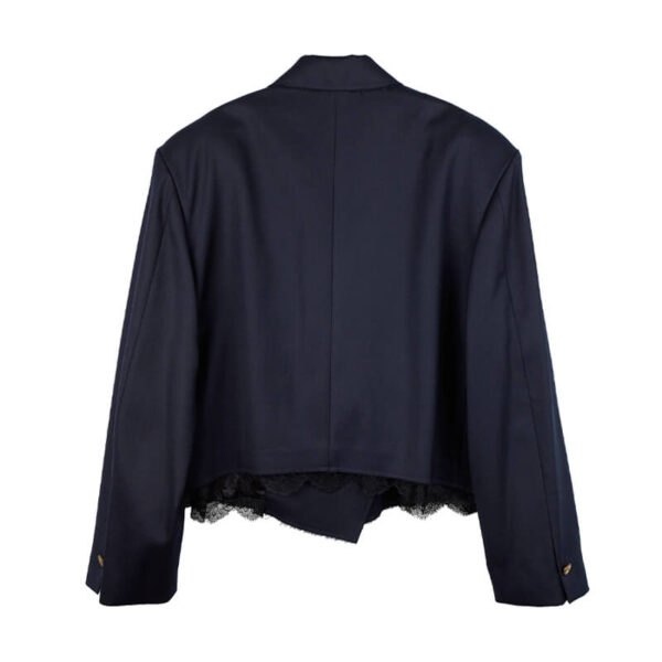 STAND ALONE Raw Edge Jacket Navy4