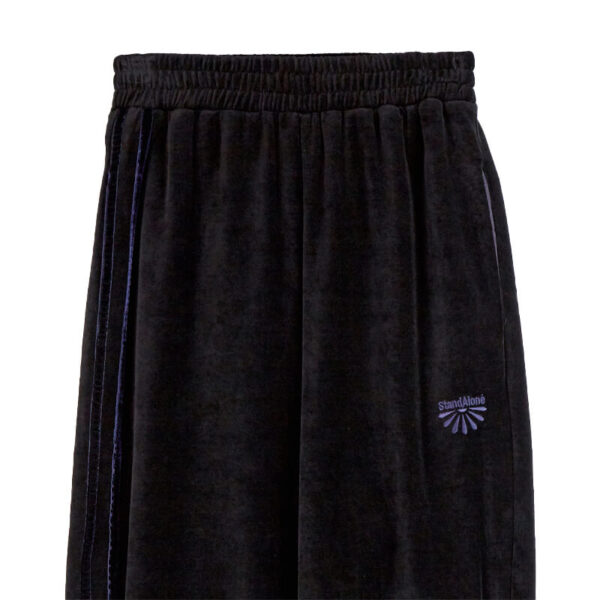 STAND ALONE Velour Track Pant - Black