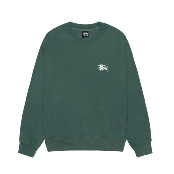 STUSSY Basic Stussy Pig Dyed Crew - Forest