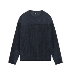 STUSSY Engineered Panel Sweater - Navy