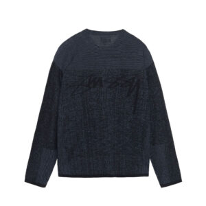 STUSSY Engineered Panel Sweater - Navy