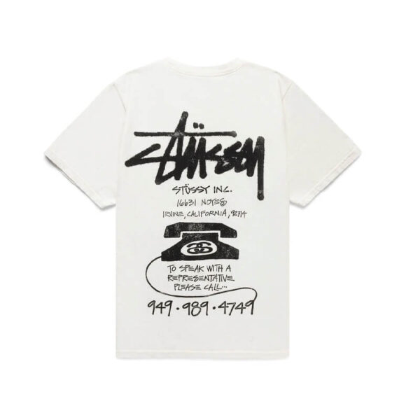 STUSSY Old Phone Pig Dyed Tee - Natural