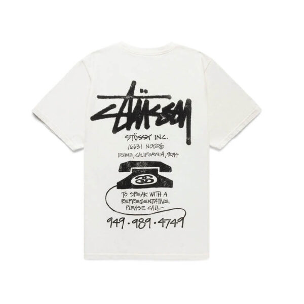 STUSSY Old Phone Tee White1