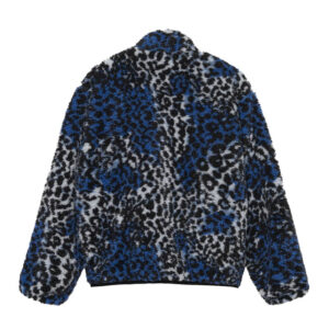 STUSSY Sherpa Reversible Jacket - Blue Leopard