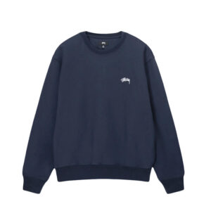 STUSSY Stock Logo Crew Navy1