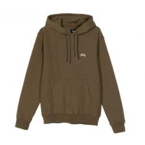 STUSSY Stock Logo Hood Olive1