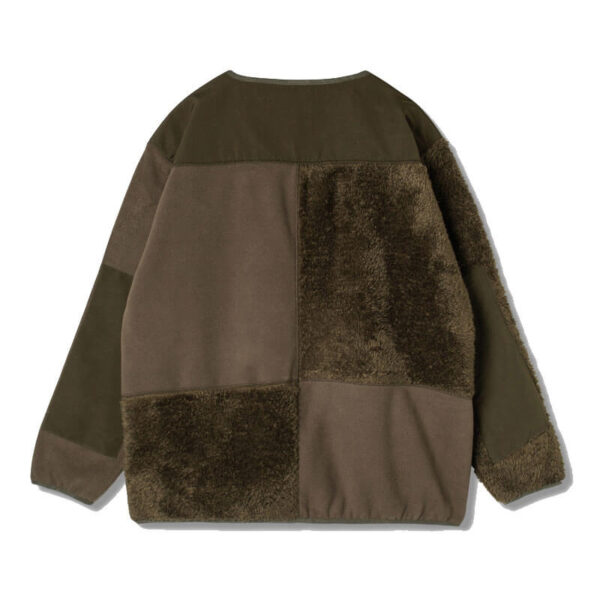 STAN RAY Patchwork Fleece Cardigan - Olive