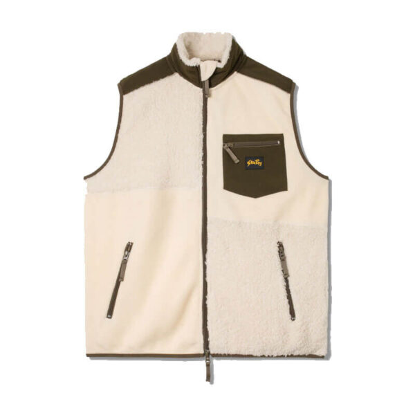 STAN RAY Patchwork Fleece Vest - Natural