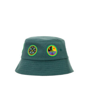 TIME Time Patches Bucket Hat Dark Green2