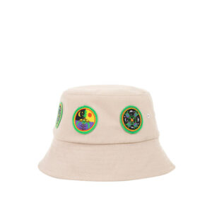 TIME Time Patches Bucket Hat Dark Khaki2
