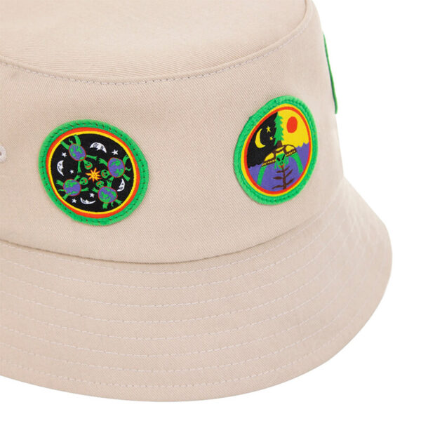 TIME Time Patches Bucket Hat Dark Khaki3