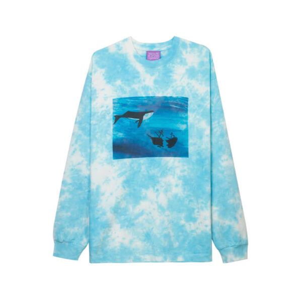 T.I.M.E. Whale Tie Dye LS Tee - Cloud