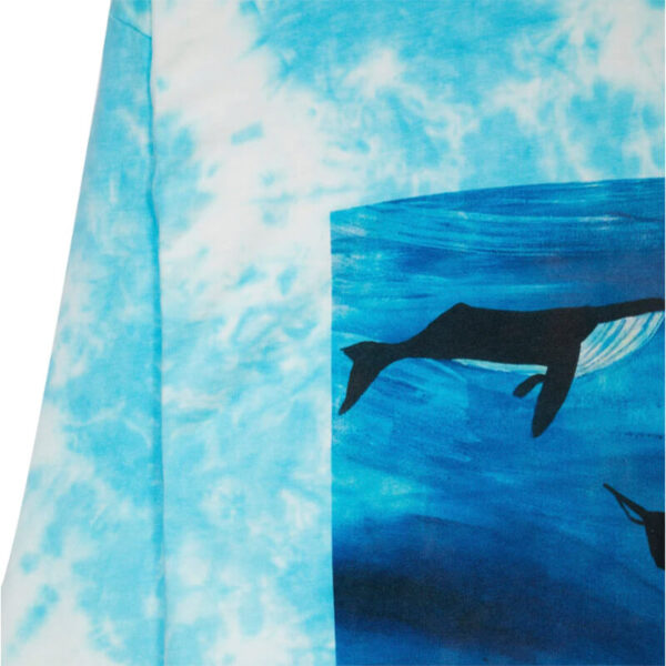 T.I.M.E. Whale Tie Dye LS Tee - Cloud