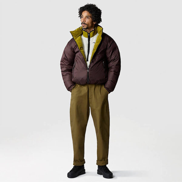 THE NORTH FACE 92 Reversible Nuptse Jacket - Sulphur Moss / Coal Brown