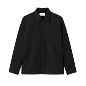 WOOD WOOD -Clive-Paneled-Shirt-Black