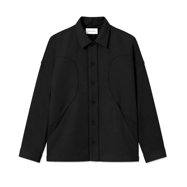 WOOD WOOD -Clive-Paneled-Shirt-Black