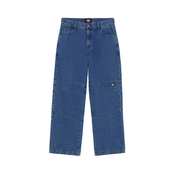 DICKIES Double Knee Denim Pants Classic Blue1