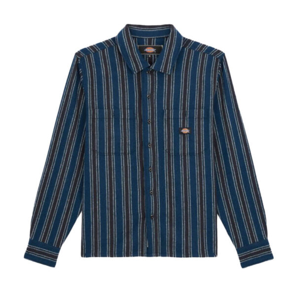 DICKIES Hope Stripe Shirt Western Stripe Dark1