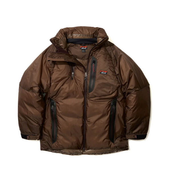 NANGA Aurora Light Stand Collar Down Jacket Mikami - Brown