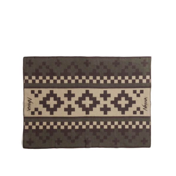 NANGA Checker And Cross Folk Blanket - Green