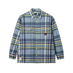 REAL BAD MAN Work Flannel Shirt - Blue