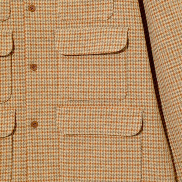 SOUTH2-WEST8-6-Pocket-Classic-Shirt-Houndstooth-Beige-Orange