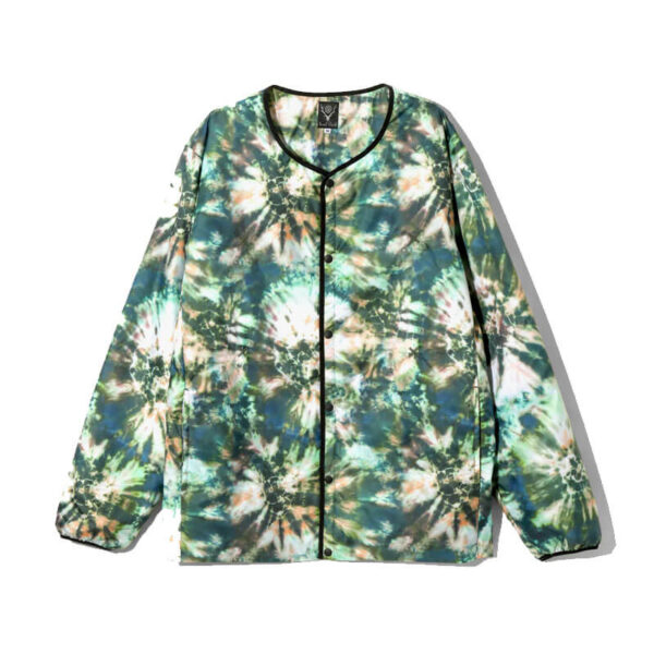 SOUTH2-WEST8-AFilling-Jacket---Poly-Taffeta-Tie-Dye-Printed-Green