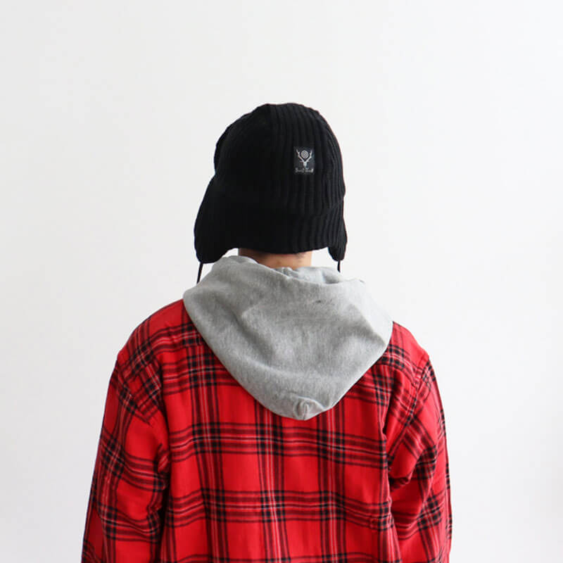 Bomber Cap - Black Knit