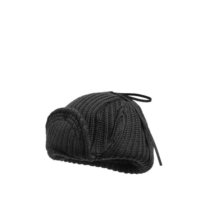 Bomber Cap - Black Knit